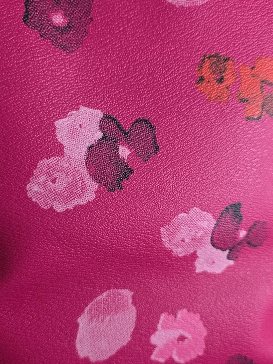 COACH F35161 PINK FLORAL/Silvertone Street Zip Tote Project Bag FAIR - Picture 8 of 17